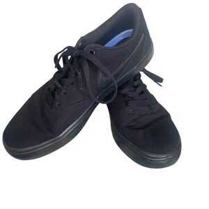 Nike Canvas Skateboarding Shoes All Black Sneakers Athletic Comfort Casual‎